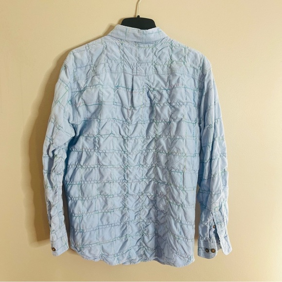 The Territory Ahead Men Size Large Embroidered Plaid Blue Button Down Shirt MM2 - Picture 3 of 6